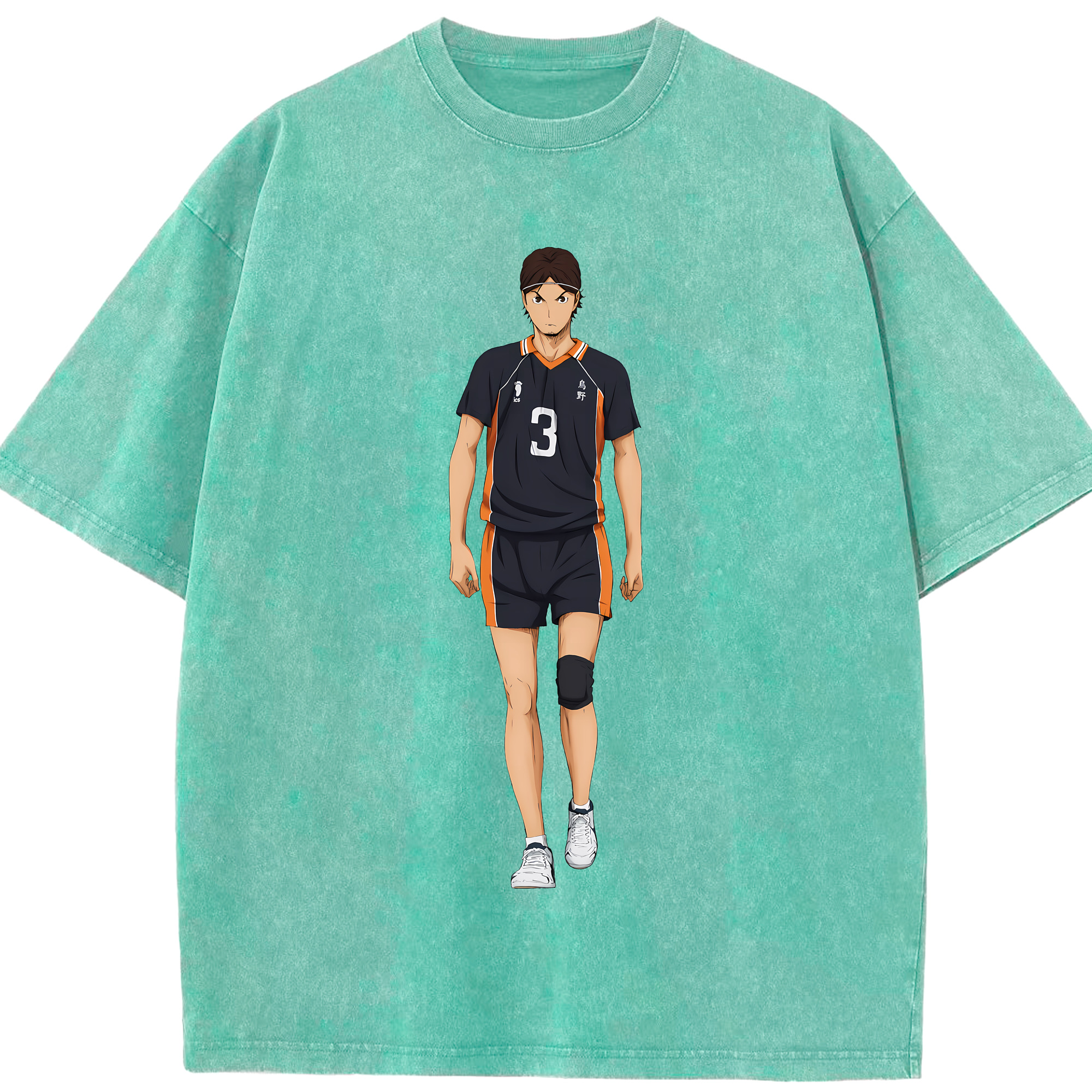 （画像用） ハイキュー!! Haikyu!! 綿100% ヴィンテージ風 半袖Tシャツ（フロントプリント）
